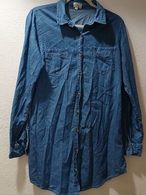 Dizzy lizzy size L Lightweight Denim Shirt dress  in Blue